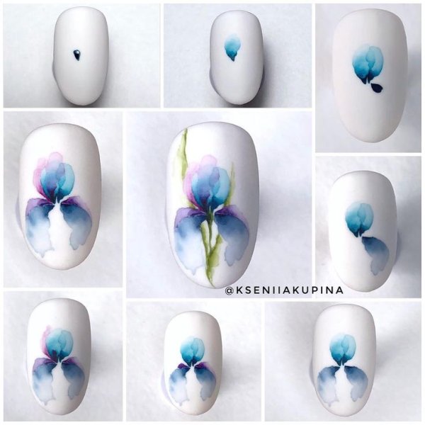 Схемы рисования на ногтях