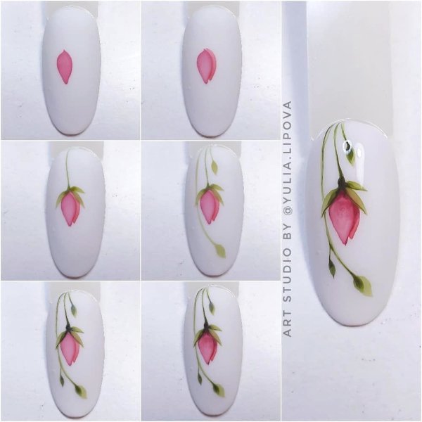 Техника рисования акварелью на ногтях