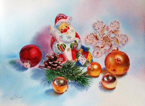 Художник любовь Витальевна Титова новогодние игрушки