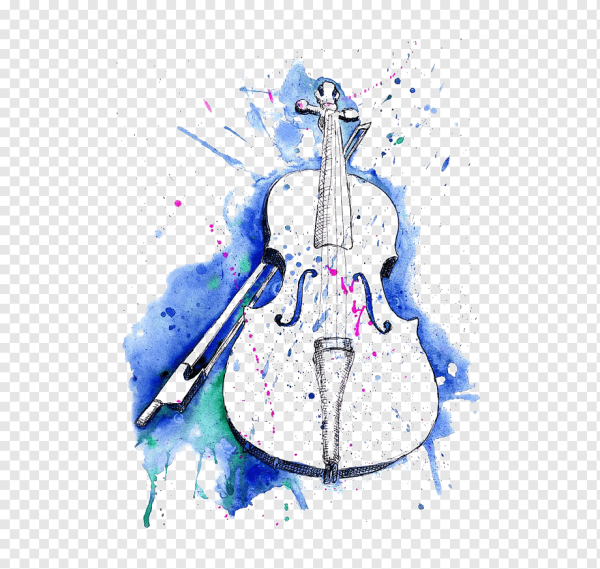 Музыкальные инструменты акварель
