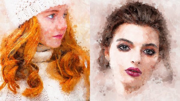 Обработка в стиле акварель