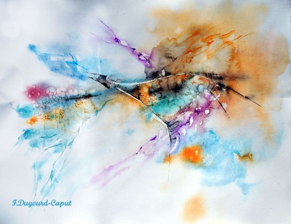 Акварель абстракция