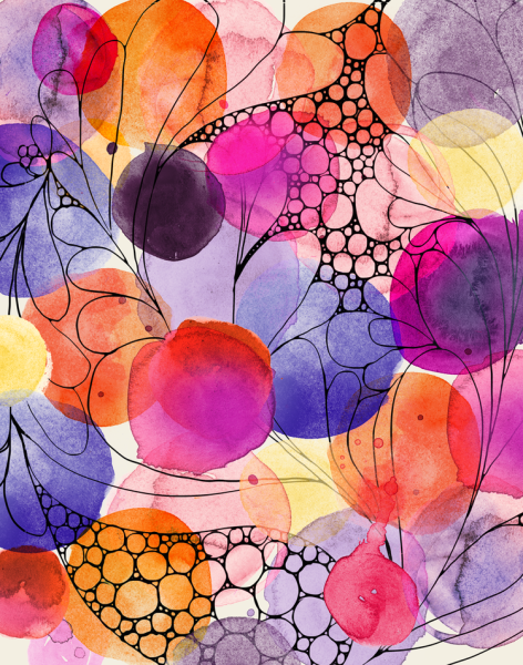 Акварель абстракция