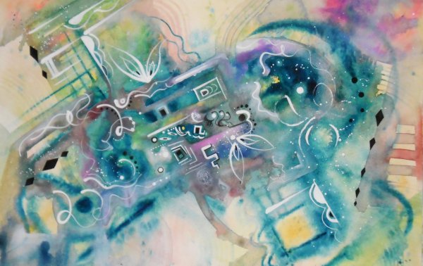 Абстрактные рисунки гуашью