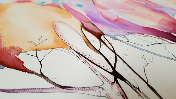 Акварель полотно рисунки