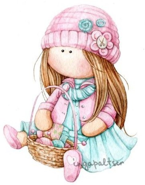 Куколка акварель