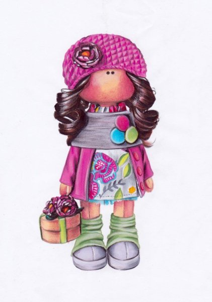 Интерьерная кукла иллюстрация