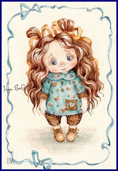 Куколка акварель