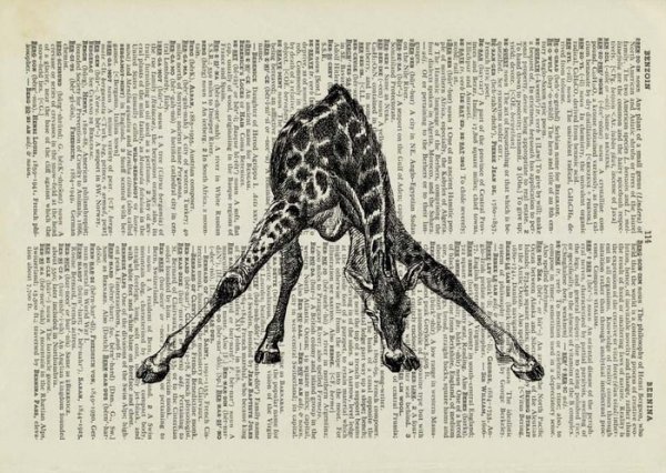 Рисунок на газете акварелью