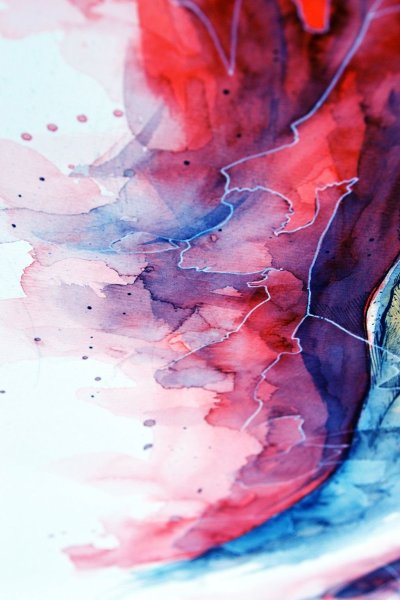 Красивые разводы акварелью