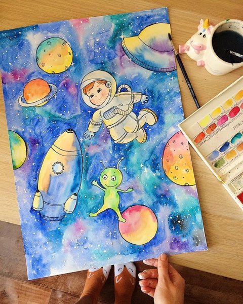 Идеи для рисования космос