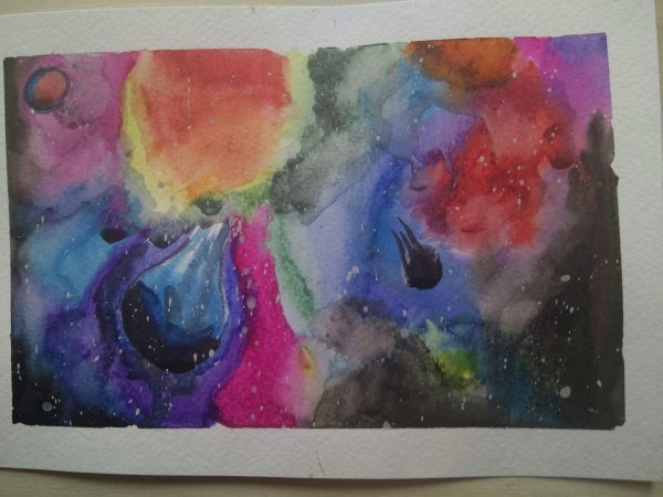 Космос акварелью