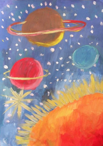 Космический пейзаж для детей