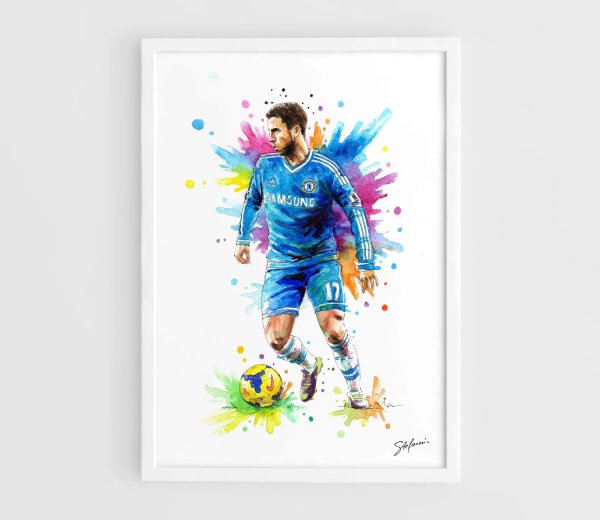 Футболист рисунок акварель