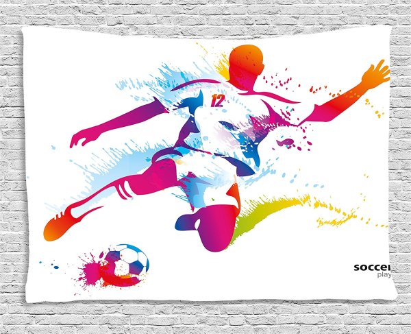 Рисунок акварелью на тему футбол