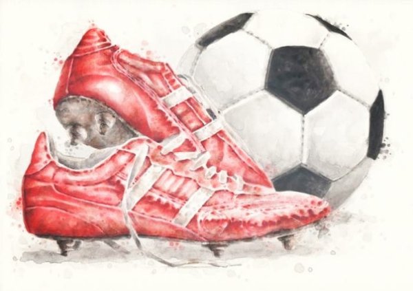 Футбол акварель