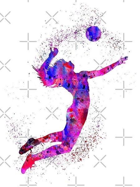 Волейбол акварель