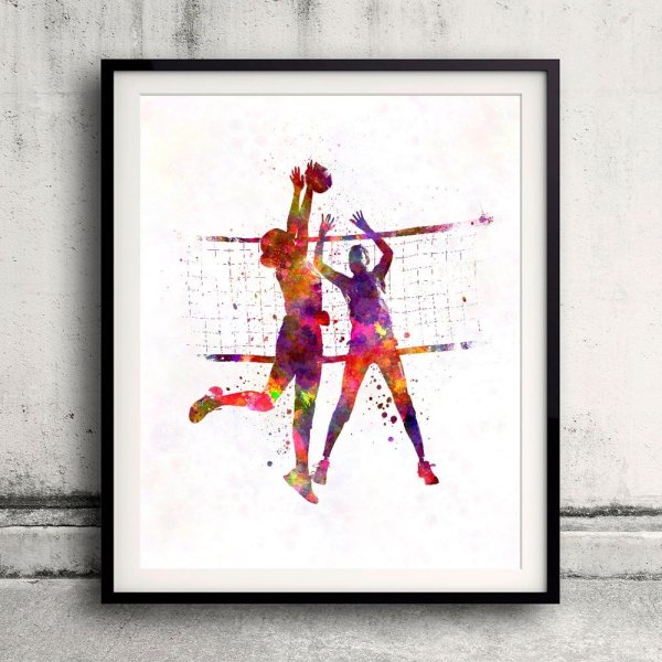 Цветные силуэты спортсменов