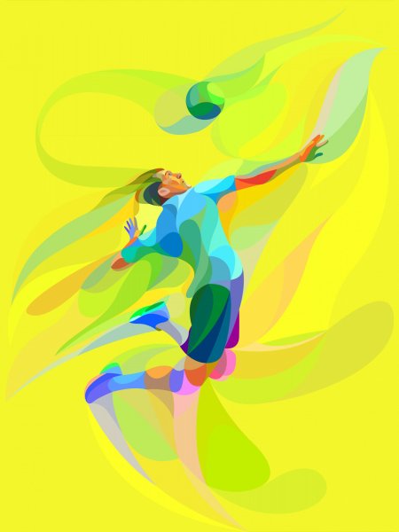 Картинки волейбол акварель