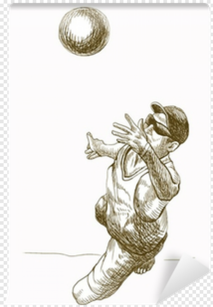 Волейбольный мяч акварель