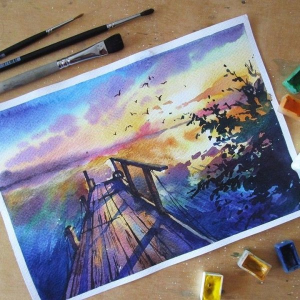 Рисование акварелью мастер класс