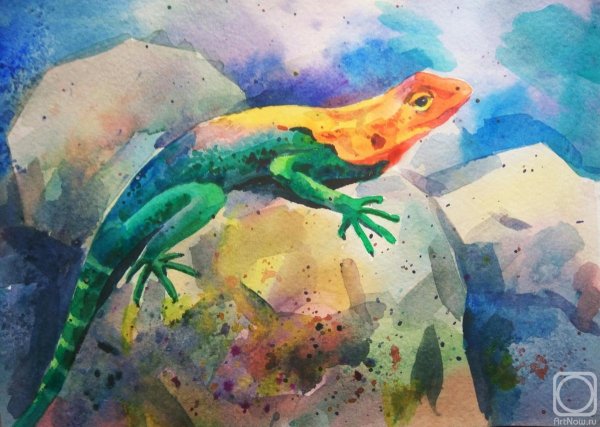 Ящерица на картинах художников