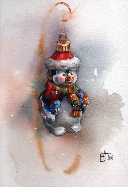 Анастасия Беседина акварель игрушки