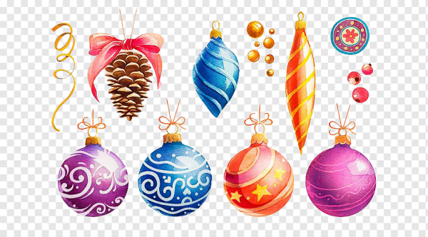 Новогодние игрушки вектор