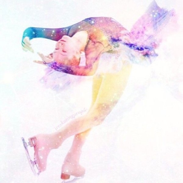 Фигуристы на коньках акварель