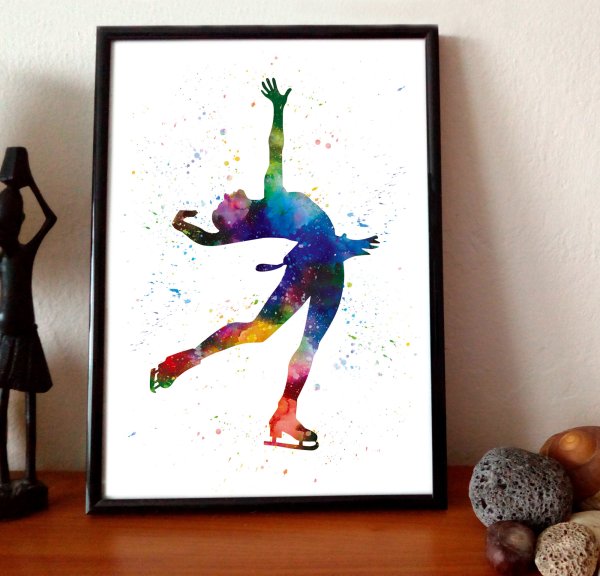 Фигурное катание арт акварелью