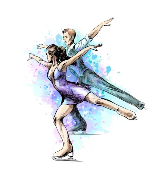 Картина фигуристка на льду