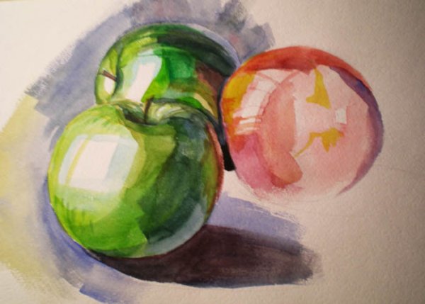 Блик на яблоке