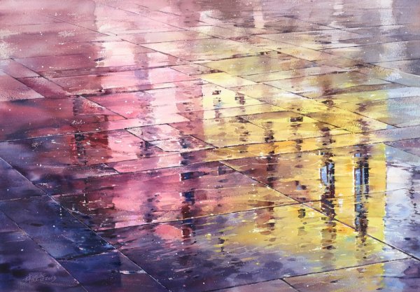 Акварель живопись Lin Ching che