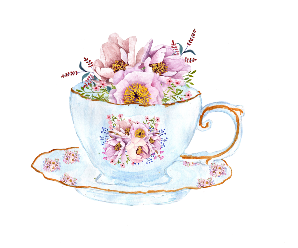 Чашка акварелью