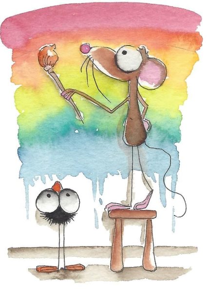 Смешная акварель