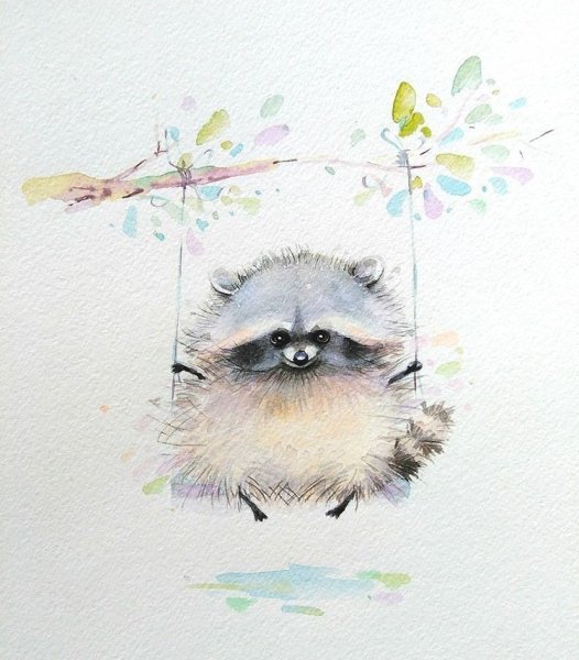 Милые Акварельные иллюстрации