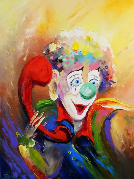 Клоун красками