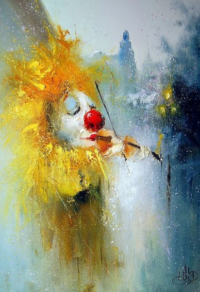 Клоунесса живопись