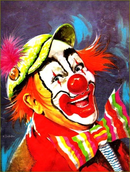 Нарисовать картинку продавец счастья клоун