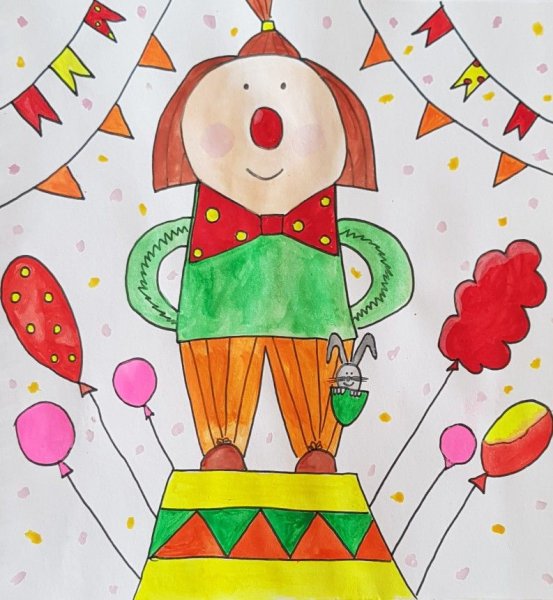 Рисование клоуна