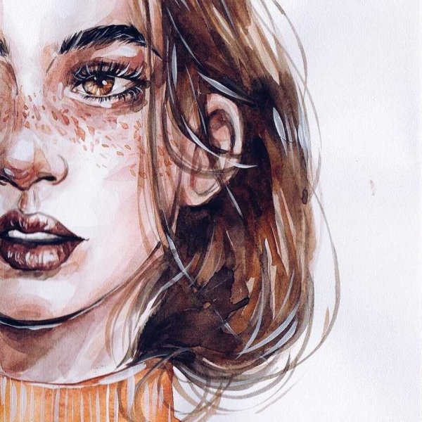 Живописный портрет акварелью