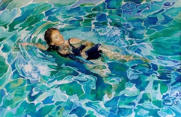 Плавание живопись