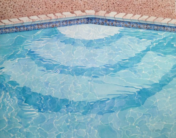 Бассейн акварель