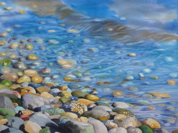 Морские камешки живопись