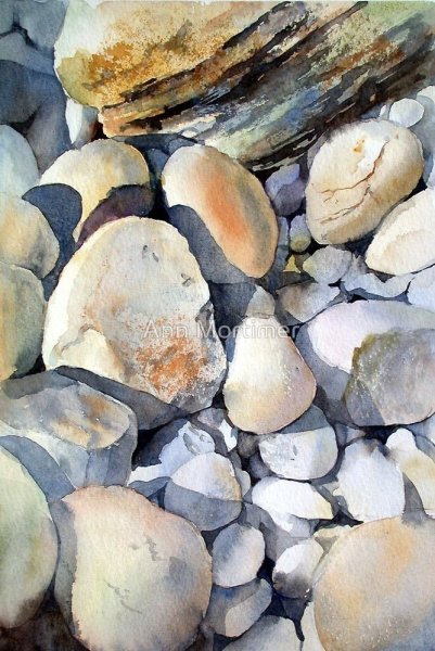 Галька акварелью