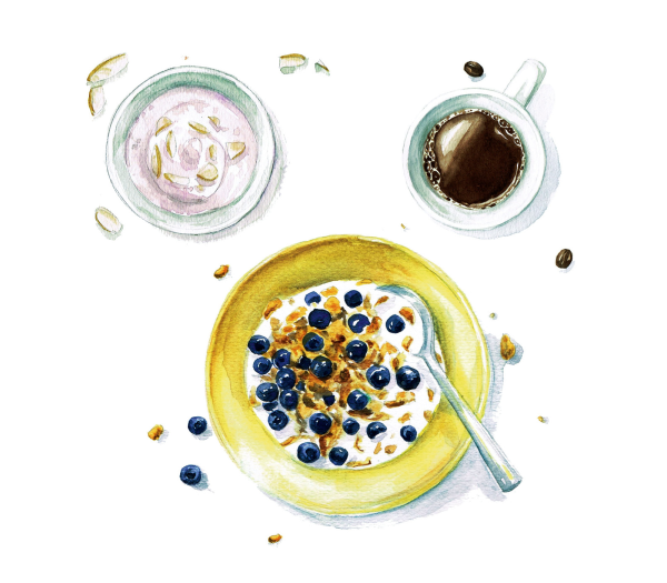 Акварельный завтрак