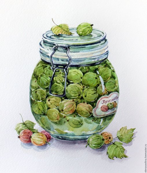 Банка варенья с бумажной крышкой