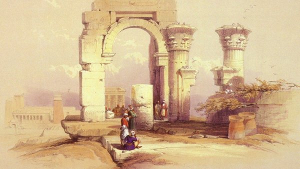 Акварели 19 в храмов Египта