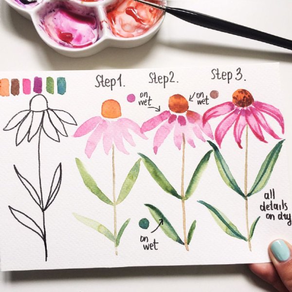 Step by Step акварелью