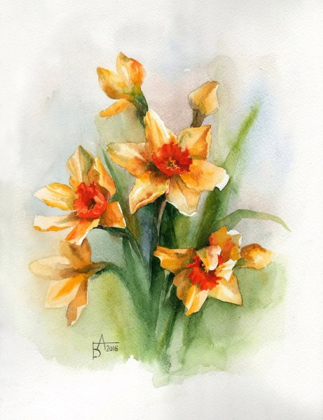 Цветочные акварели Анастасии Бесединой